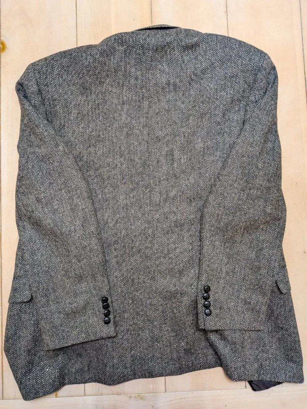 Jeremy Cobb Esquire Gray Herringbone Wool Blend Sport Coat Blazer, 40R